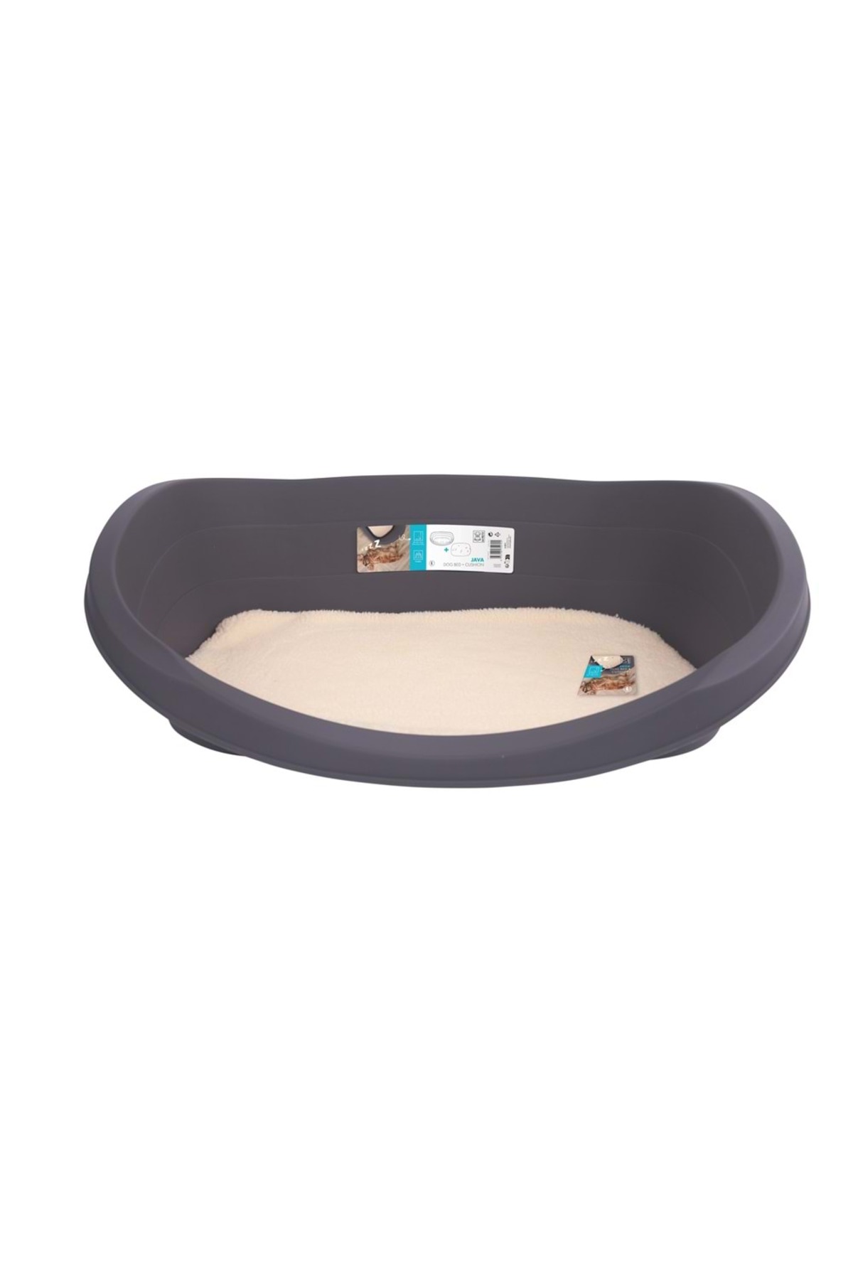 تخت سگ ام‌پتس M-PETS Java Plastik همراه با تشک، سایز L، قهوه‌ای