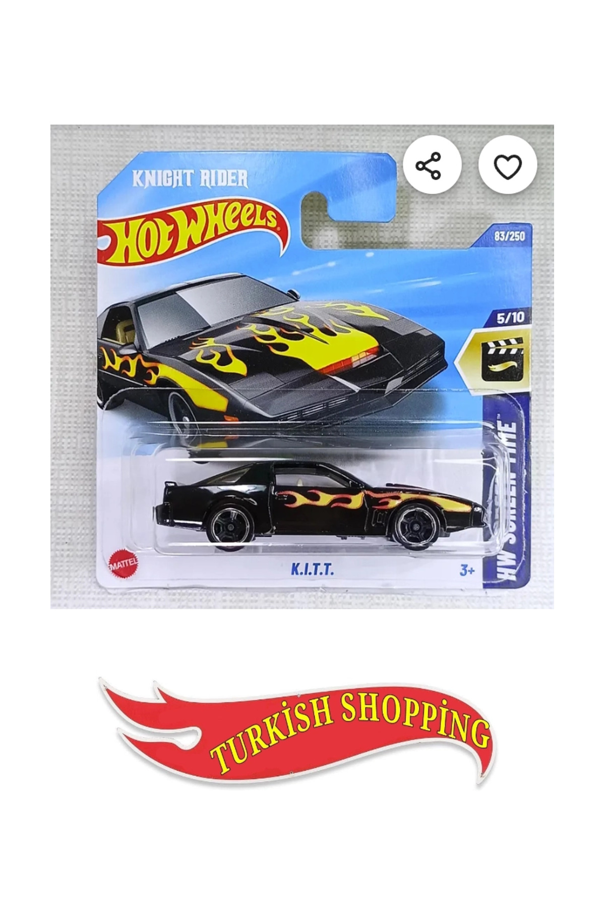 ماشین اسباب بازی سری ویژه کیس نایت رایدر BLACK LIGHTNING 2025 HOT WHEELS