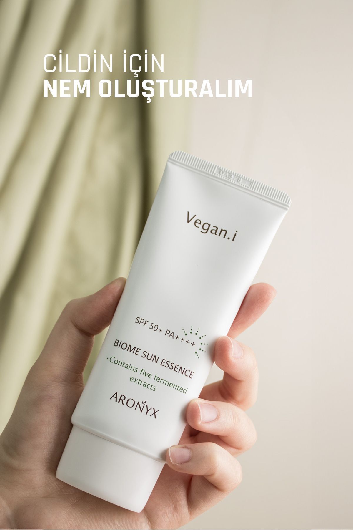 کرم ضد آفتاب صورت وگان بیوما 50 SPF PA میل Aronyx