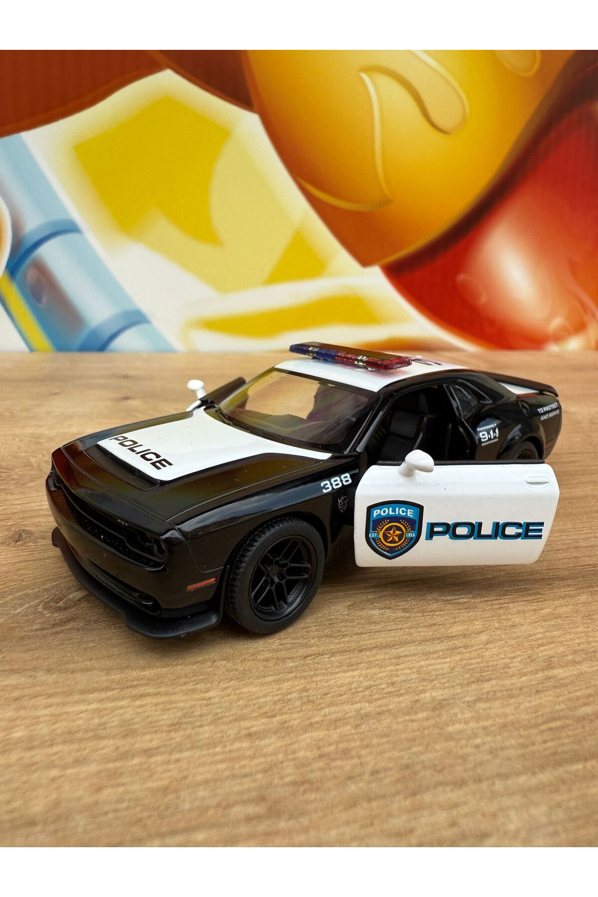 ماشین اسباب بازی 2023 DODGE CHALLENGER SRT DEMON 170 DIECAST CAR POLICE PULL AND DROP DOORS OPEN scntoys