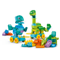 مجموعه ساختنی دایناسورهای چرخ‌دار ۳ در ۱ لگو LEGO DUPLO مدل 10451، ۱۰۸ قطعه، حداقل سن ۳ سال