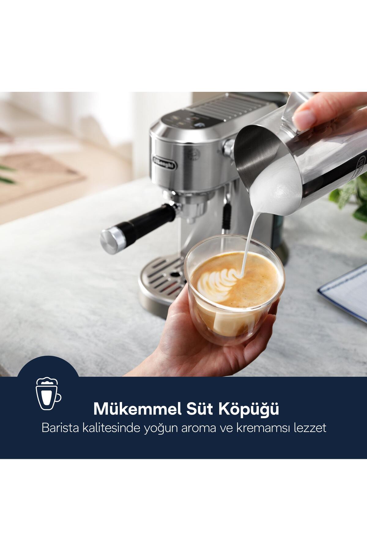دستگاه اسپرسو و کاپوچینو قهوه ساز دستی DEDICA DUO EC890.M اورجینال Delonghi