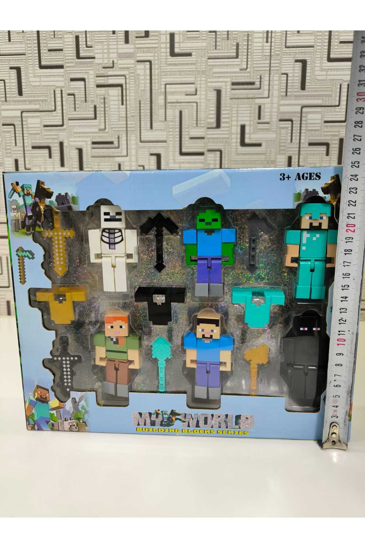 اسباب بازی های فیگور شخصیت MINECRAFT MY WORLD مجموعه بلوک ساختمانی سری با لوازم جانبی Evmak