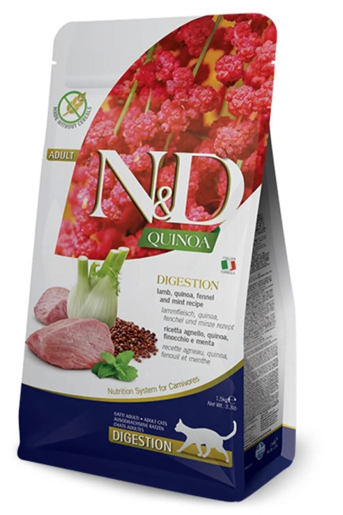 غذای خشک سگ ان‌اندی N&D کینوا بدون غلات با بره، ۱٫۵ کیلوگرم 1.5 Kg