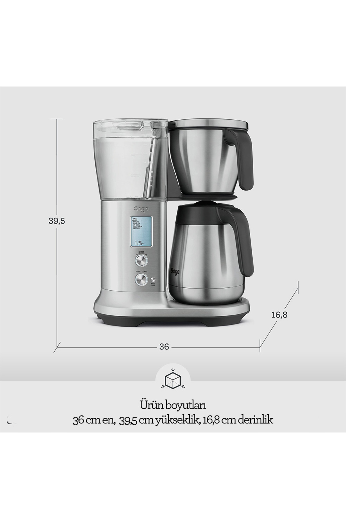 قهوه ساز فیلتری SDC450 دستگاه فیلتر حرارتی PRECISION BREWER® اورجینال Sage