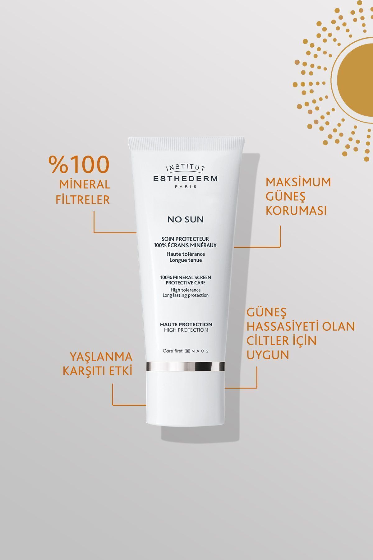 INSTITUT ESTHEDERM ضدآفتاب ضدپیری SPF50+ فتو آنتی ایجینگ 100% فیلتر معدنی کرم ضدآفتاب 50 میلی لیتر