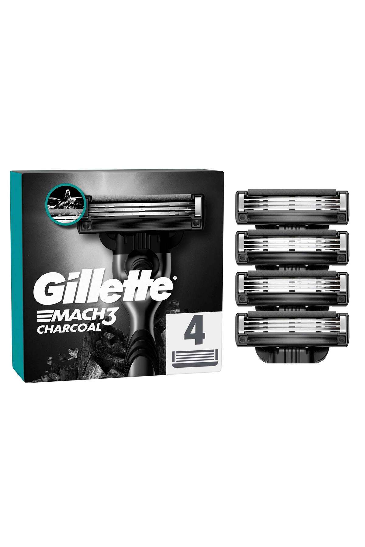 تیغ اصلاح ذغال یدکی با 3 4 ماخ Gillette