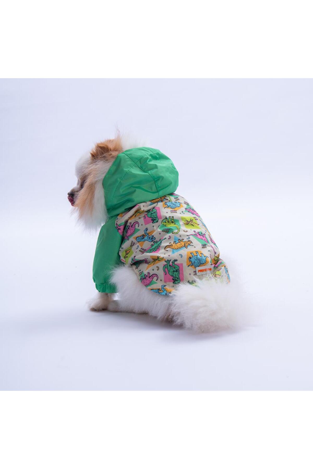 بارانی سگ طرح دایناسور سبز پاواستار Pawstar Denver Dino مدل PS25-1081