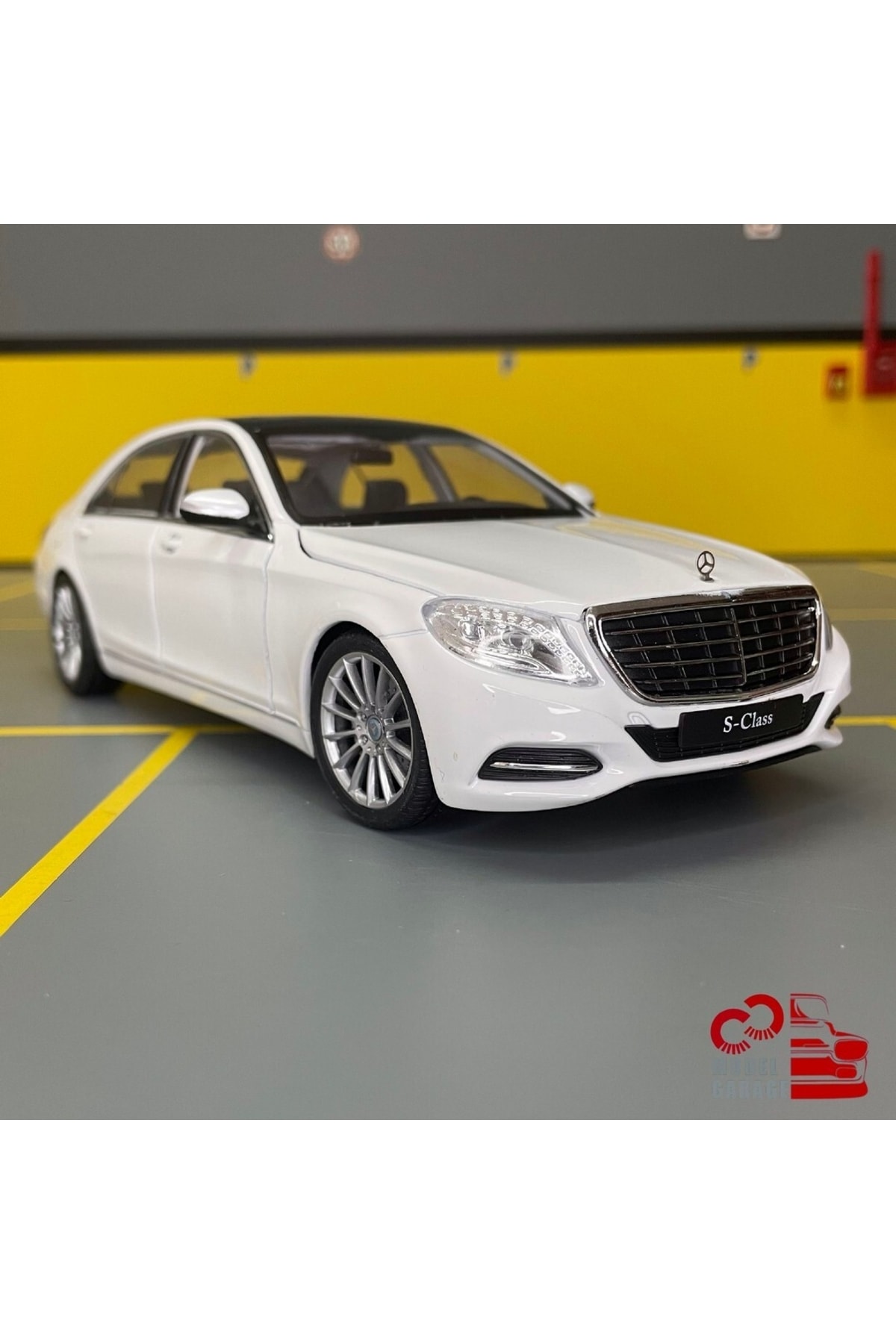 مدل خودرو مرسدس بنز S CLASS 1 24 SCALE C&amp;C MODEL GARAGE DIECAST METAL اورجینال WELLY