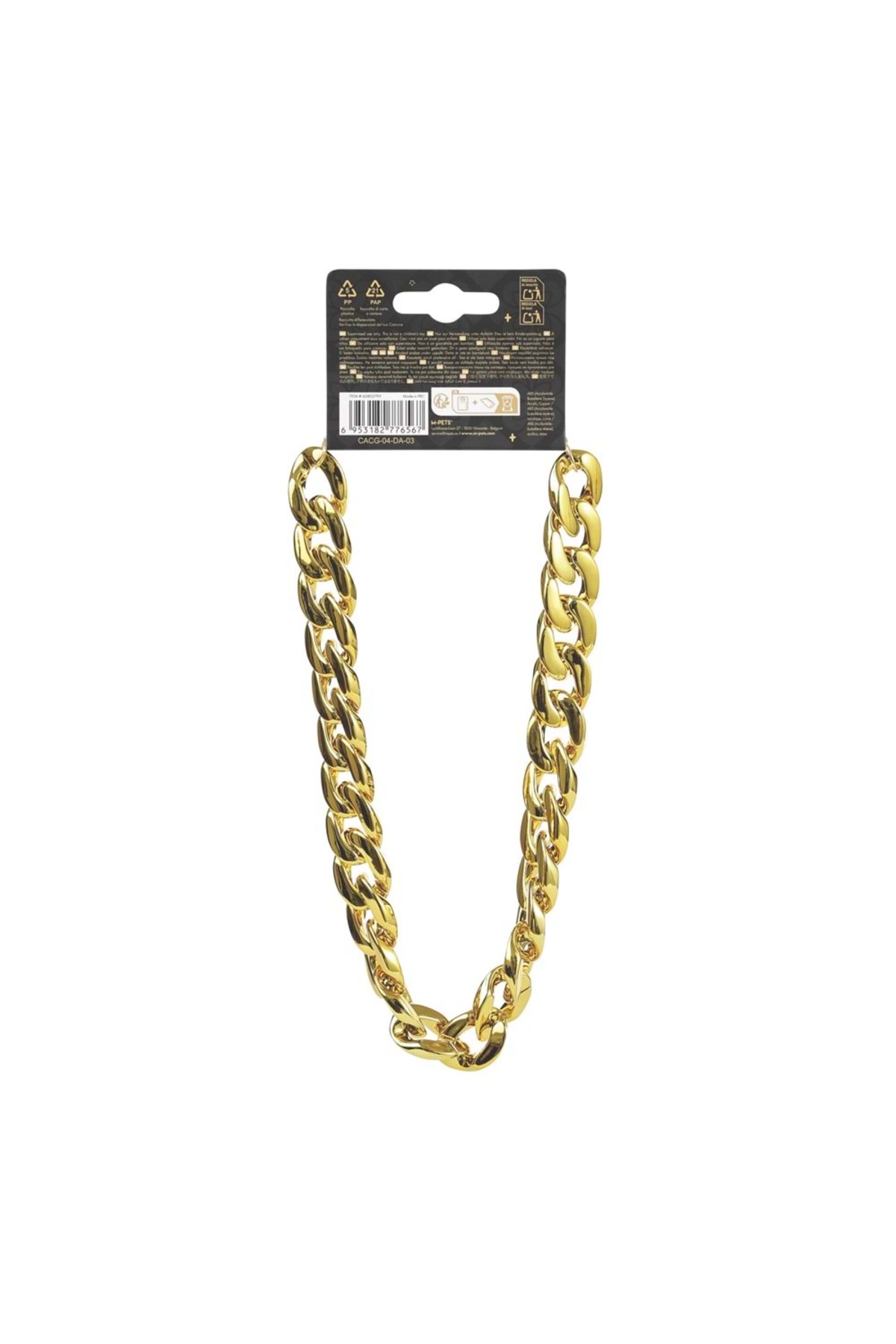قلاده گردنی سگ ام‌پتس M-PETS GLAM PRESTIGE با طرح زنجیر طلایی