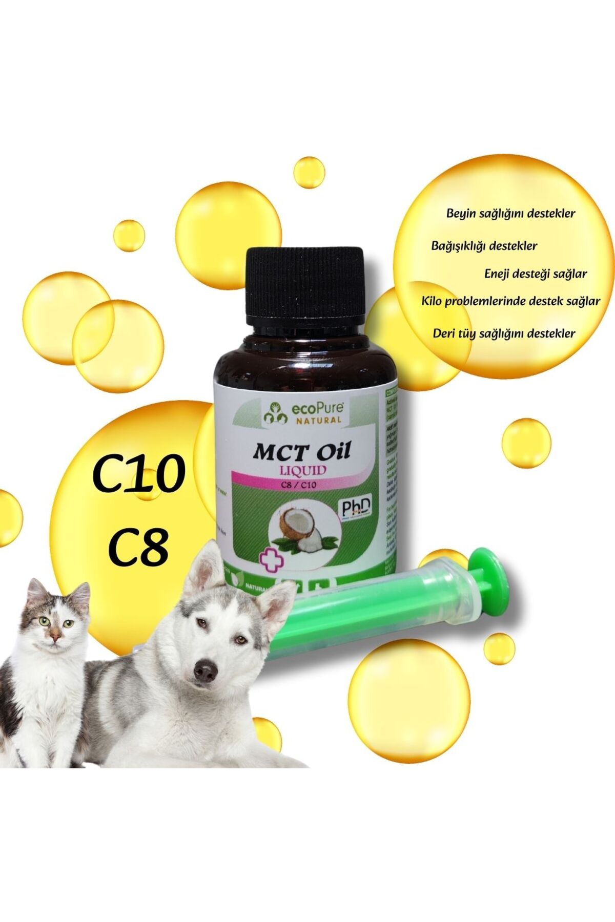 روغن MCT اکوپیور Ecopure، ۵۰ میلی‌لیتر