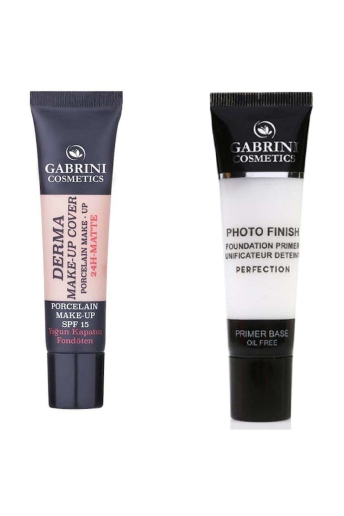 کرم پودر بنیاد DERMA MAKE UP COVER FOUNDATION 102 + آرایش برخی پایه اولیه عکس Gabrini