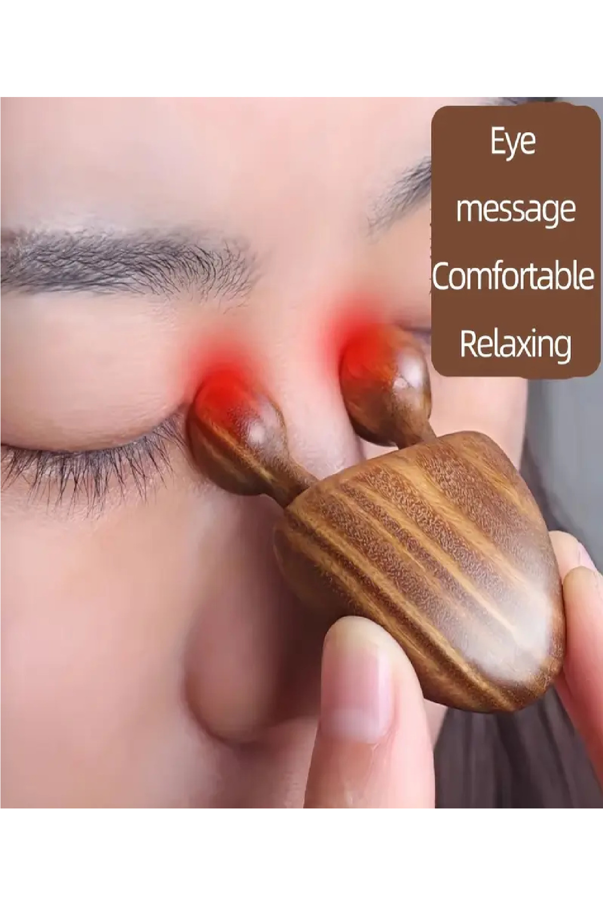 چوب ابزار ماساژ دستی چوبی طبیعی عود عود طرح چهره BABUN کوچک بینی چشم چانه