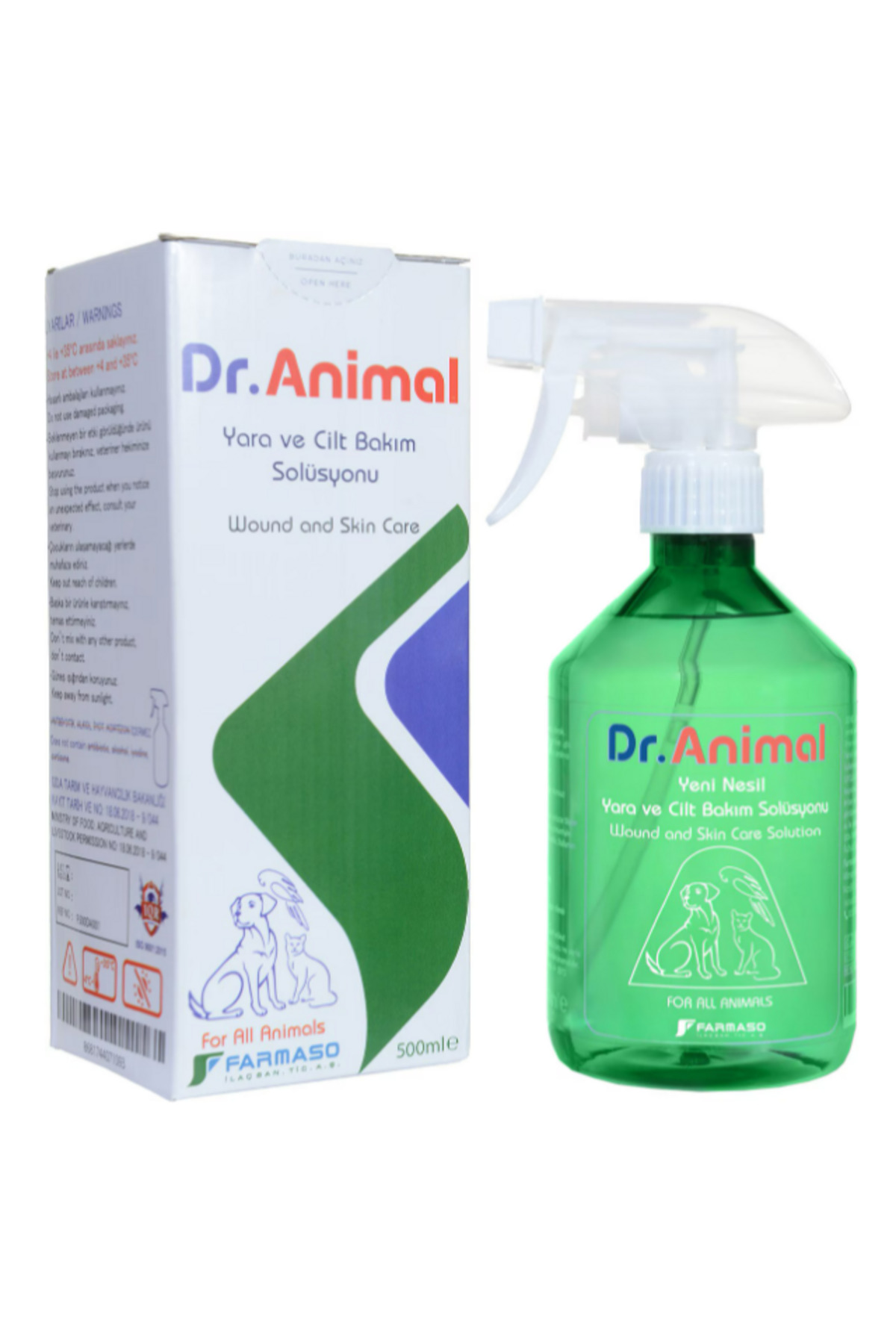 اسپری مراقبت از زخم و پاک‌کننده پنجه سگ وی‌ای‌تی VET Dr AnimaI، ۵۰۰ میلی‌لیتر