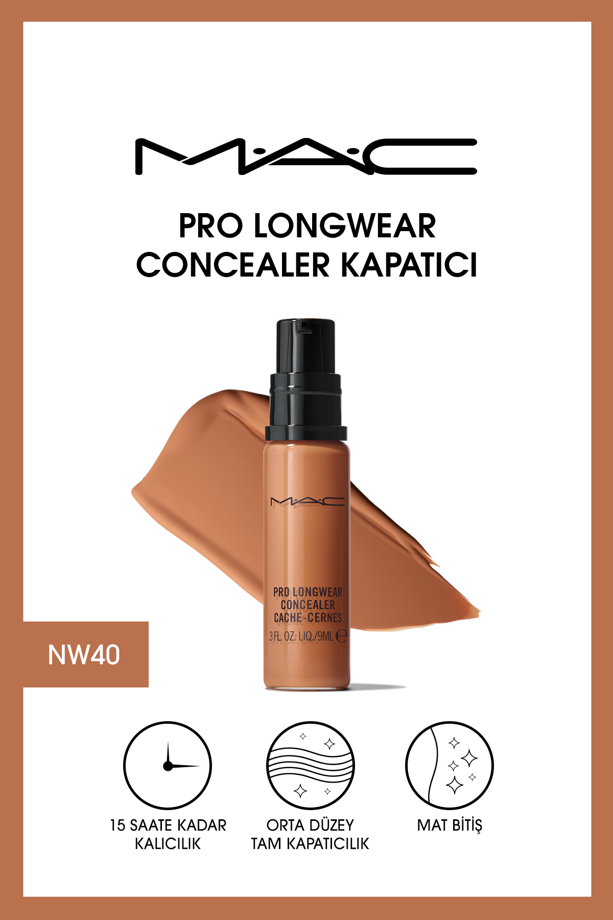 کانسیلر پرو لانگ ور Pro Longwear مدل  حجم 9میل مک MAC