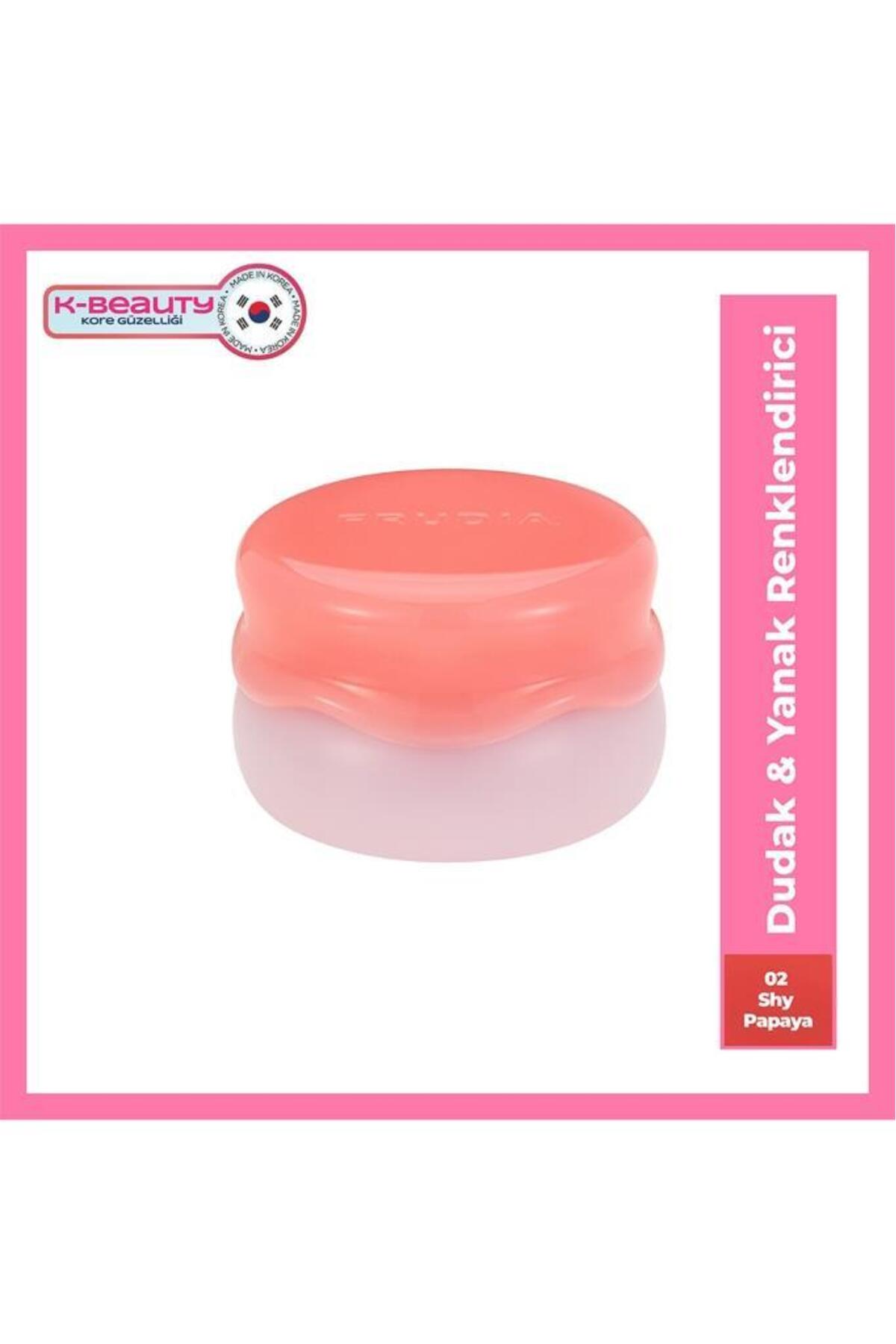 رنگ لب و گونه فرودیا Frudia Make Up Glow Juicy Jam پاپایا 02 نارنجی