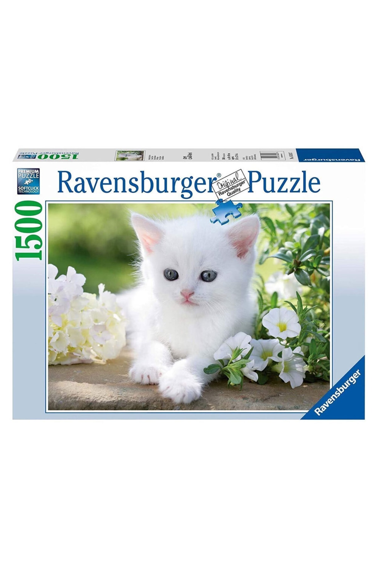 پازل RAVENSBURGER 1500 PIECE WHITE CAT 162437 Adore