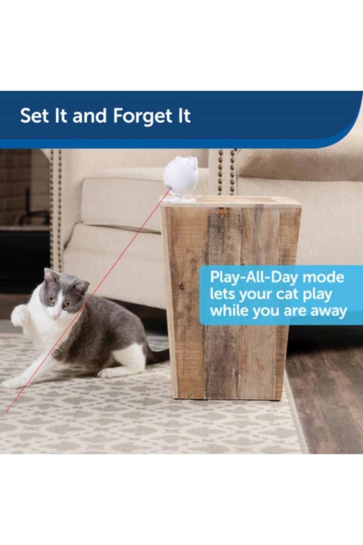اسباب‌بازی لیزری نور رقصان گربه پت‌سیف PetSafe مدل Pty19-17058 سفید