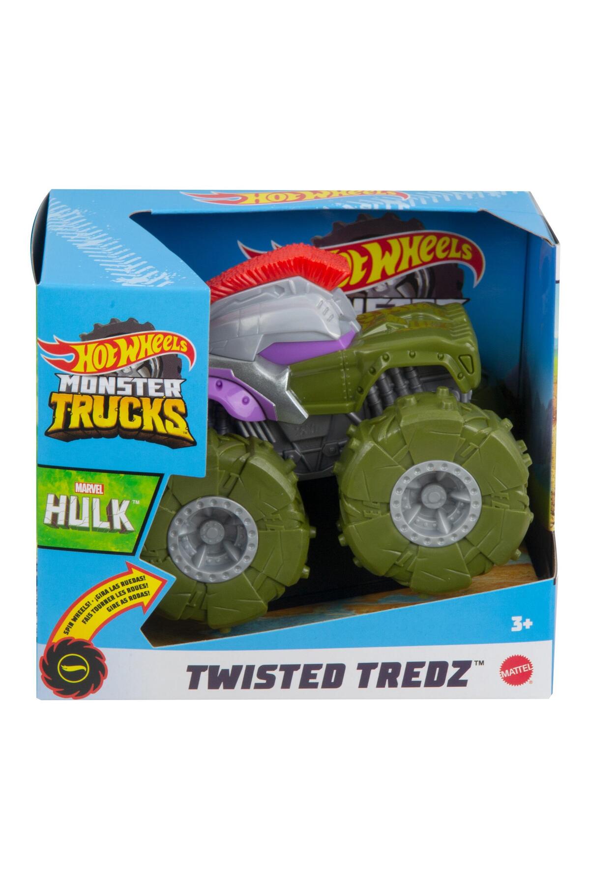 ماشین اسباب بازی کامیون های هیولا 1:43 اتومبیل رانندگی HULK HOTWHEELS MONSTER TRUCK CAR GVK42 هات ویلز اورجینال HOT WHEELS