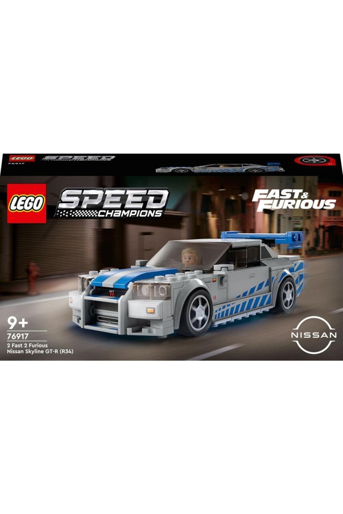 لگو و اسباب بازی های ساخت محور SPEED ​​CHAMPIONS FAST &amp; FURIOUS NISSAN SKYLINE GT R 76917 اورجینال LEGO
