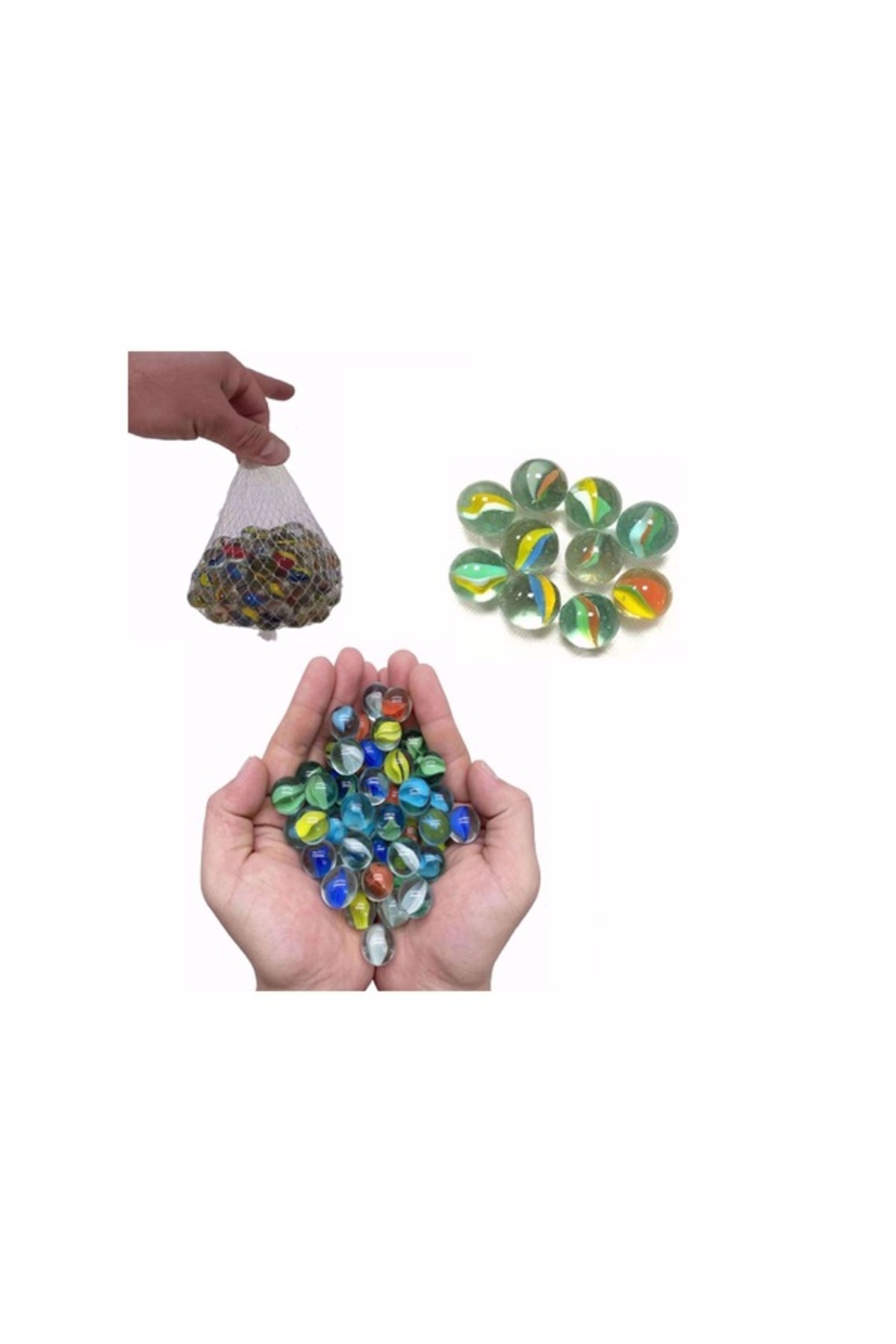 اسباب بازی های فیگور دیگر تیله شیشه ای رنگی 10 تکه کودکان نوستالژیک Köy Tohumları