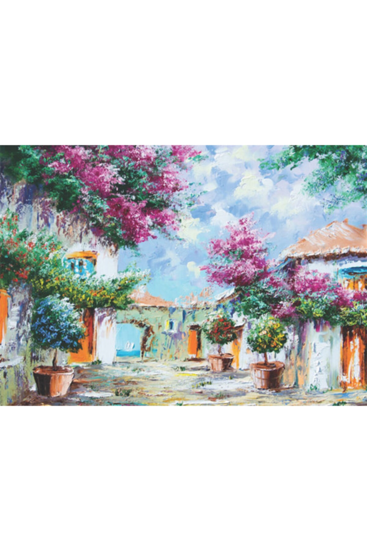 پازل رنگی باغ های مدیترانه ای 68X48 سانتی متری 1000 تکه Genel Markalar