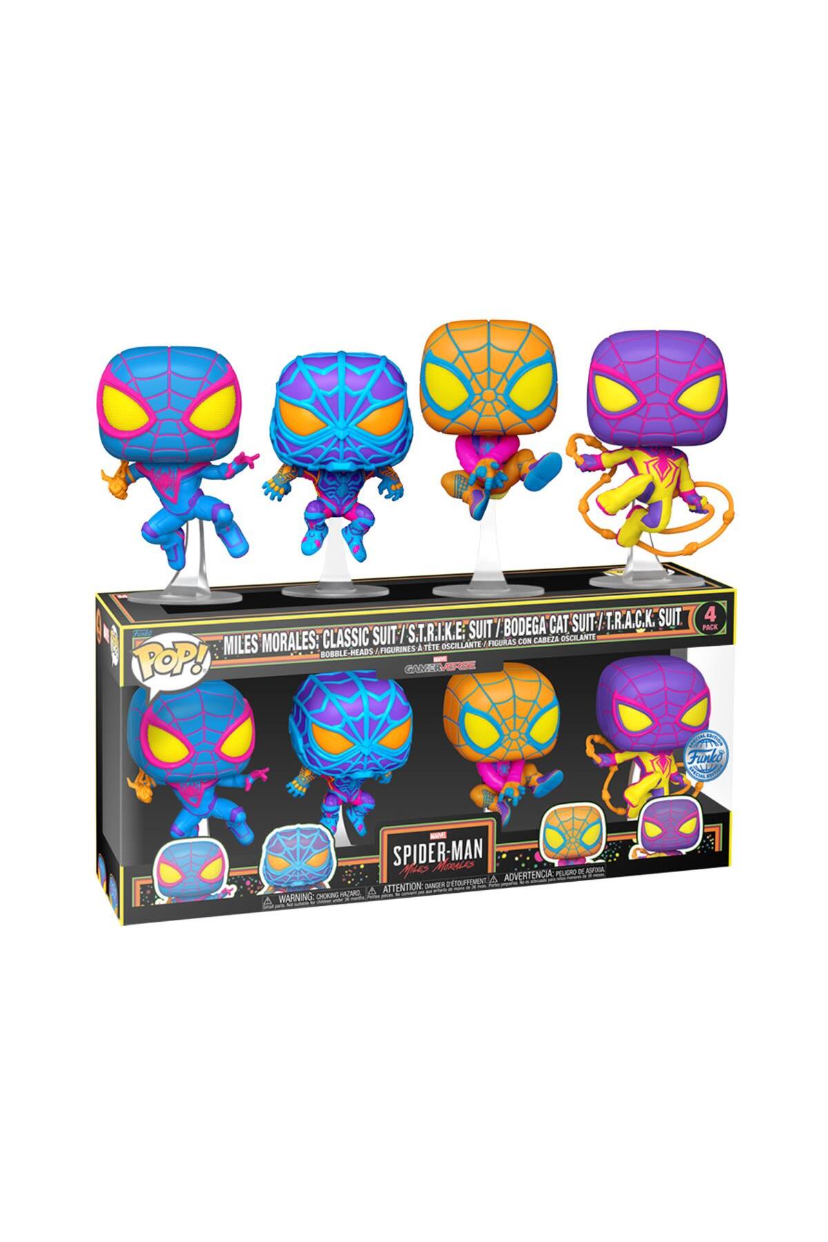 فیگور پاپ 4 تایی MARVEL SPIDER MAN MILES MORALES CLASSIC SUIT از ترکیه Funko