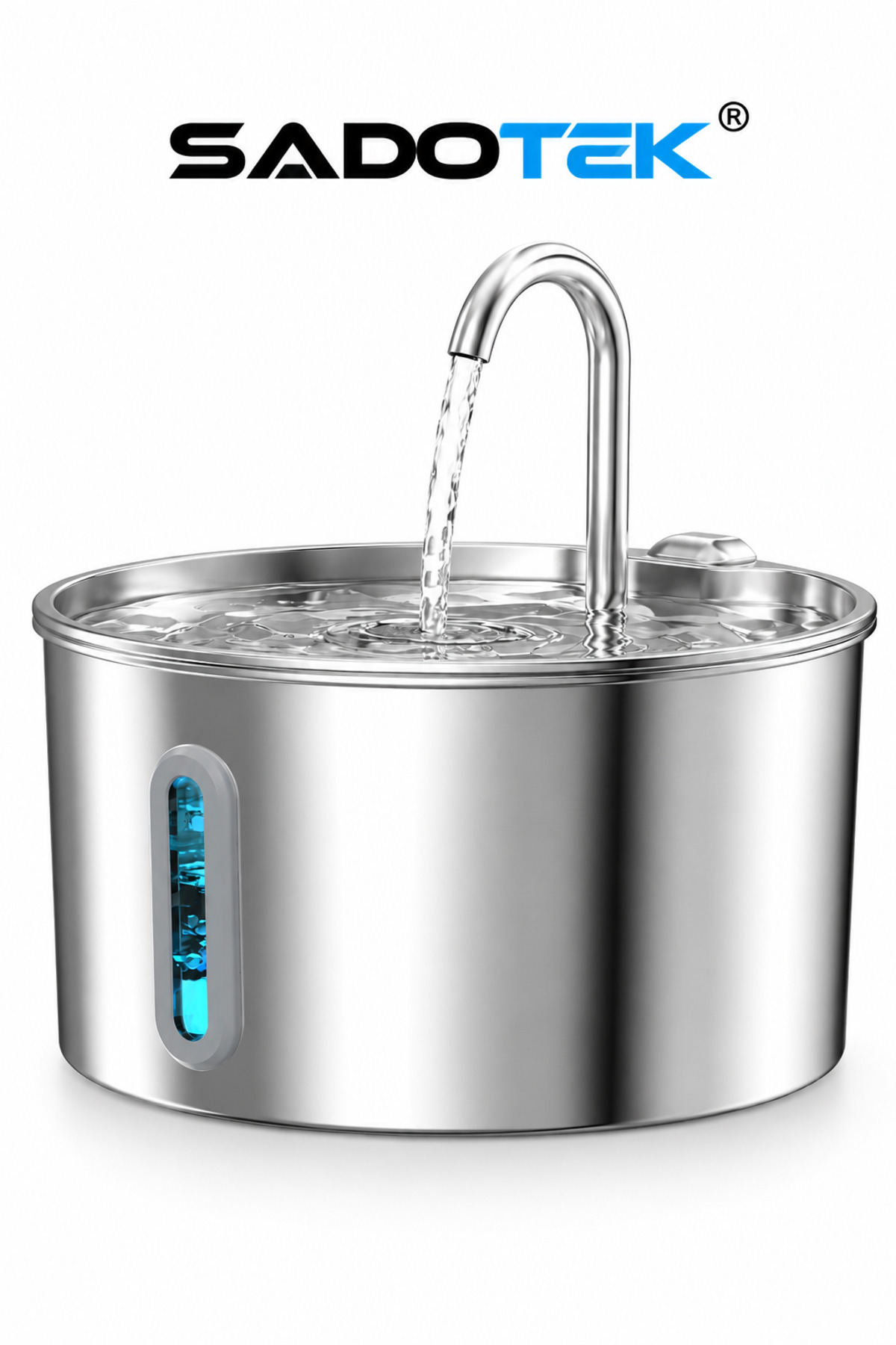 آبخوری فواره‌ای هوم‌نوا Homnova S12، فولاد ضدزنگ ۲٫۲ لیتری با نشانگر سطح آب 2.2 L