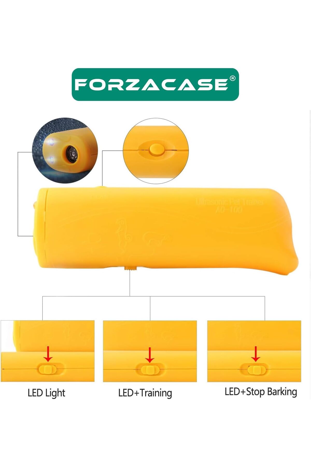 دستگاه اولتراسونیک دورکننده و آموزشی سگ Forzacase FC849، هپتا کالکشن Hepta Collection سفید