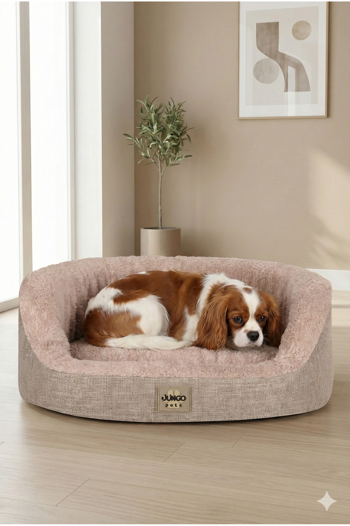 جای خواب گربه و سگ جانگولیکا پت پروداکتس Jungolica Pet Products Tobby JPP14 با روکش جداشدنی بژ