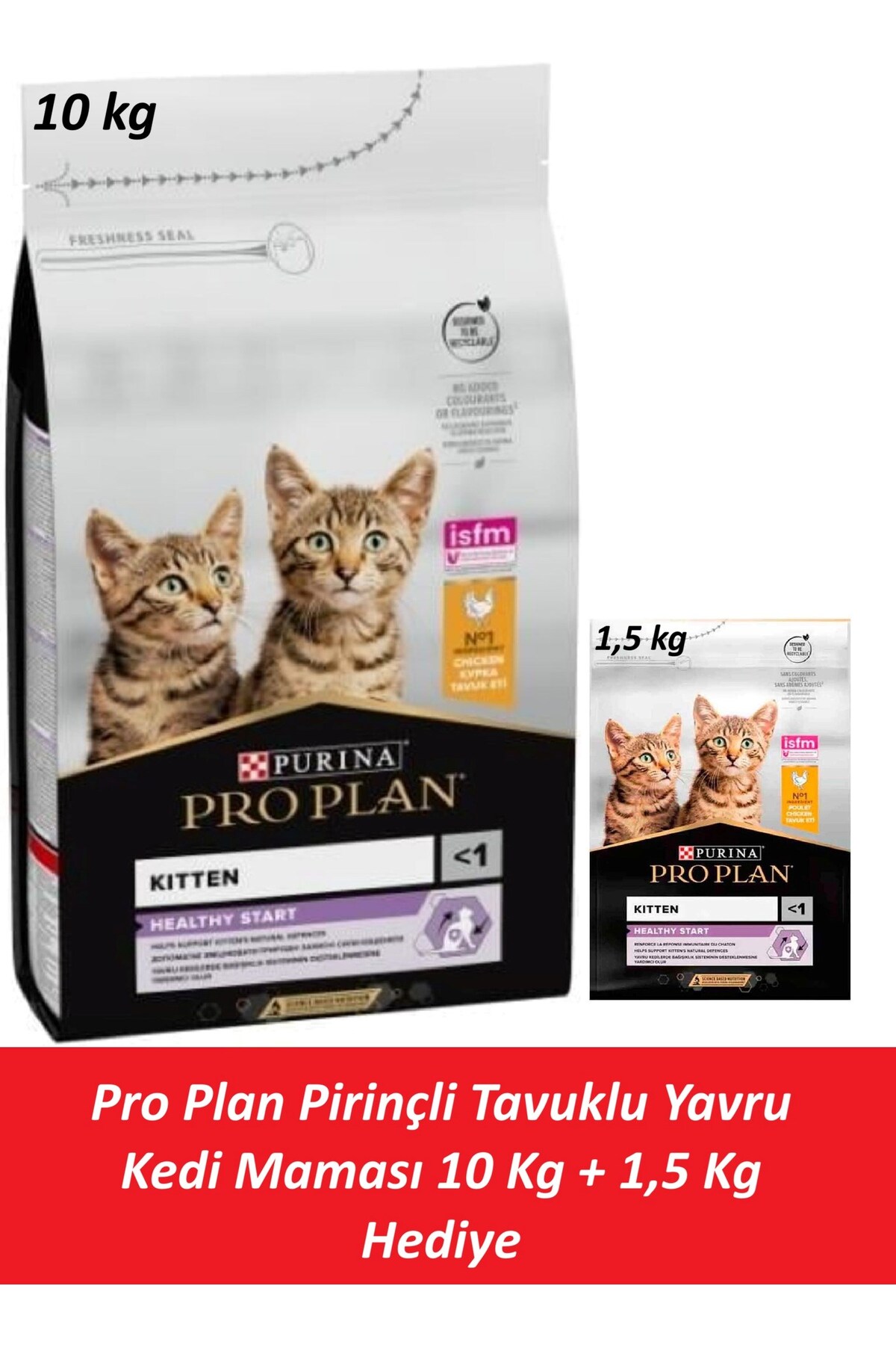 غذای خشک بچه‌گربه پروپلن Pro Plan با مرغ و برنج، ۱۰ کیلوگرم + ۱٫۵ کیلوگرم هدیه