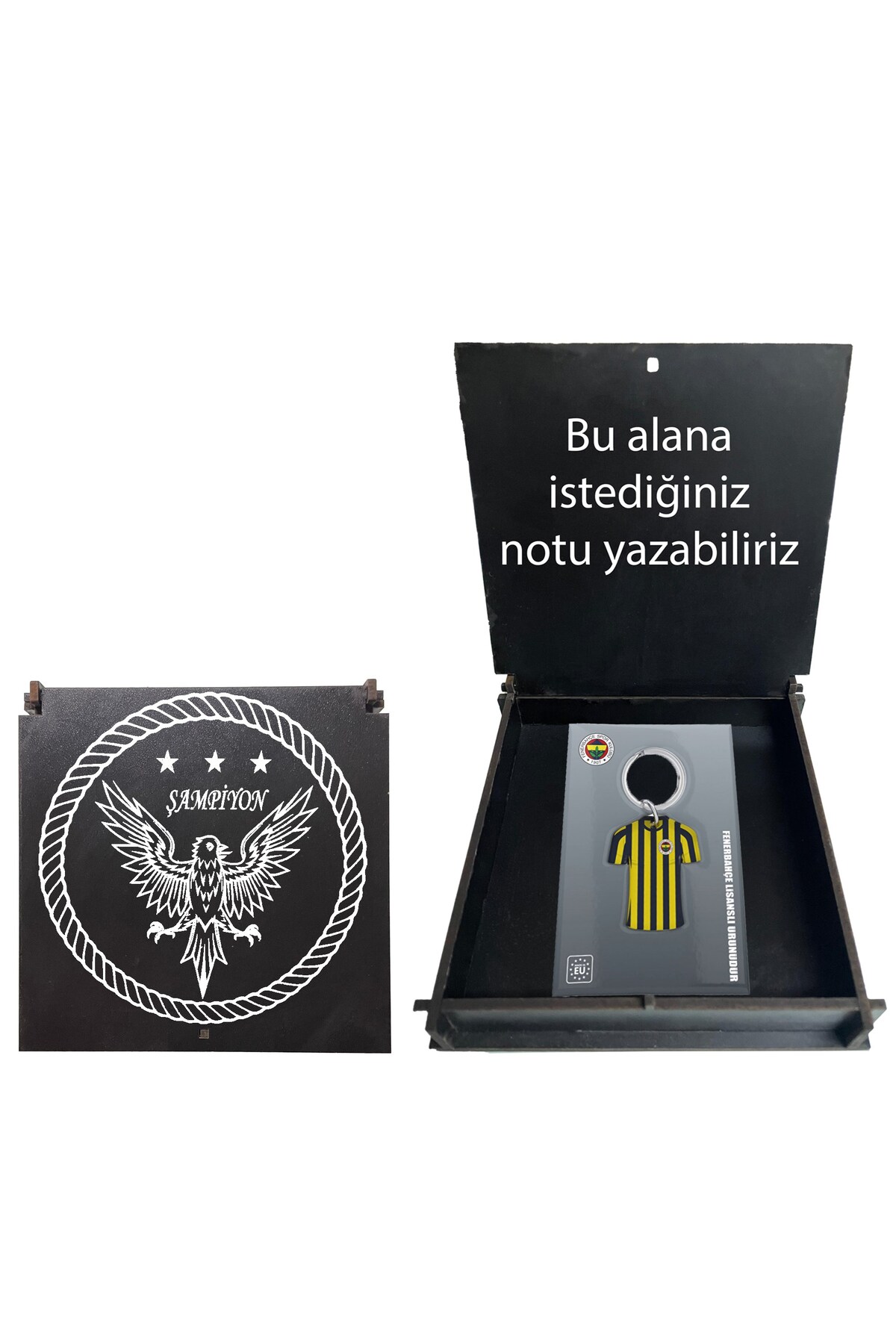 جلیقه کلید جعبه چوبی قناری جاکلیدی دو طرفه استیک جرسی دارای مجوز Fenerbahçe