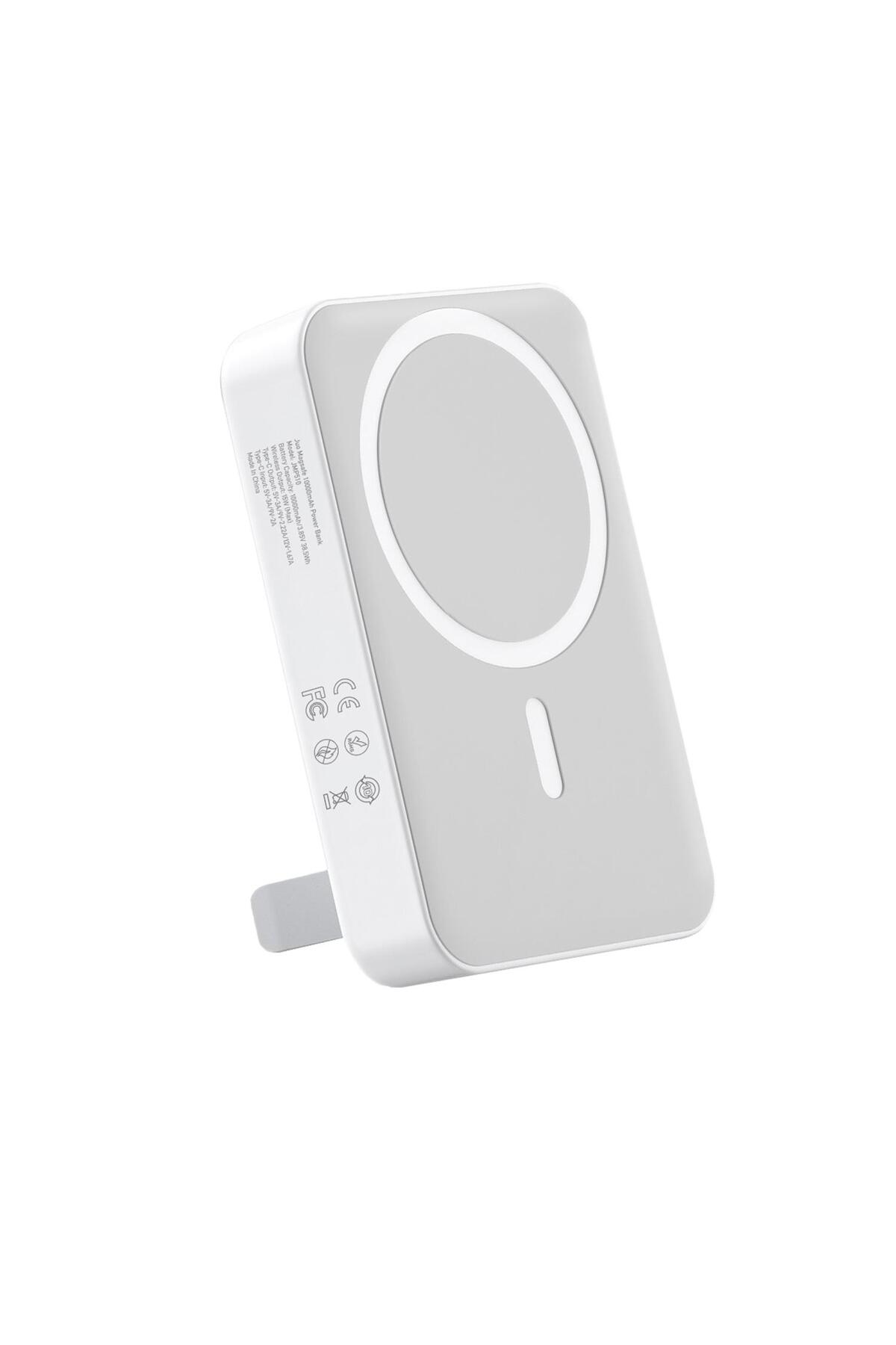 پاوربانک شارژر سریع بی سیم قابل حمل 10000 ماه MAGSAFE PD20W با پایه سفید اورجینال Juo
