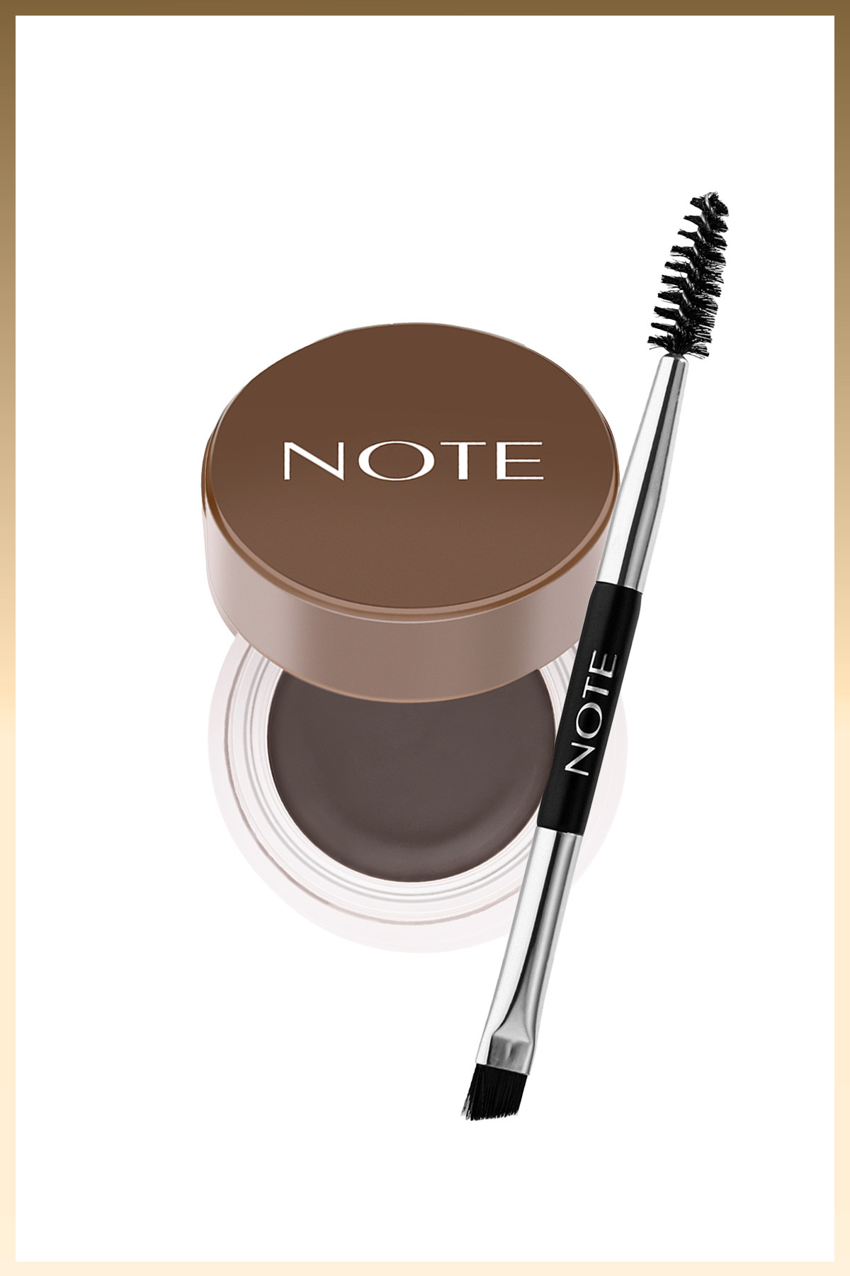 مداد ابرو و سایه ابرو رنگی 03 قهوه‌ای تیره با ماندگاری بالا نوت کازمتیکس Note Cosmetics