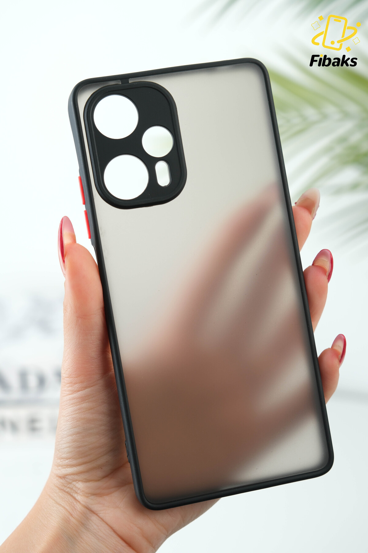 کاور و قاب POCO F5 5G CASE MATTE PROOF اثر انگشت دوربین محافظ سیلیکون سخت با دکمه های رنگی فیبکس Fibaks