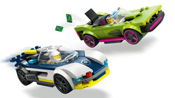 مجموعه ساختنی لگو LEGO سیتی تعقیب خودروی پلیس و خودروی اسپرت مدل 60415، ۲۱۳ قطعه، حداقل سن ۶ سال