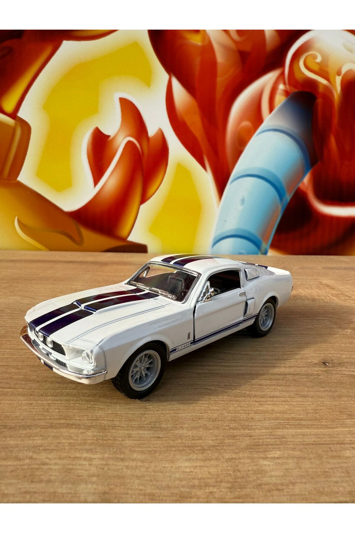 ماشین اسباب بازی فورد شلبی GT500 مدل DIECAST 1967 خودروی دارای مجوز برای باز کردن درب‌ها scntoys
