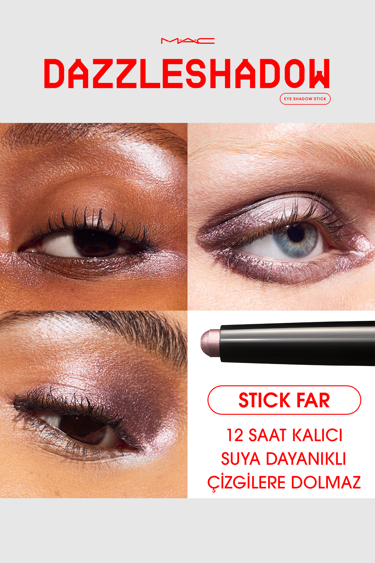سایه چشم DAZZLESHADOW چوب دور آن را خاموش کنید Mac