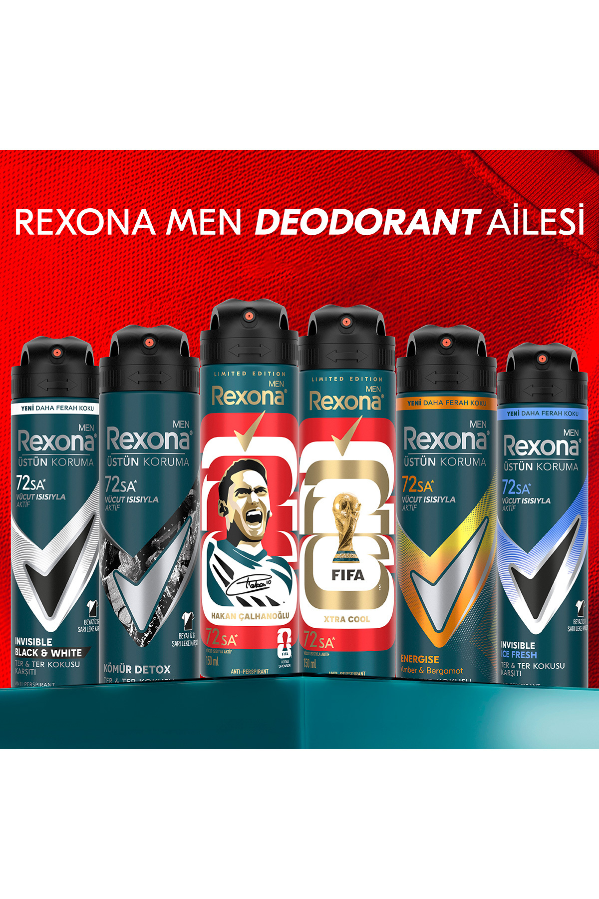 Rexona اسپری ضد تعریق مردانه با حفاظت ۷۲ ساعته و خنک کننده ۱۵۰ میلی لیتر X3