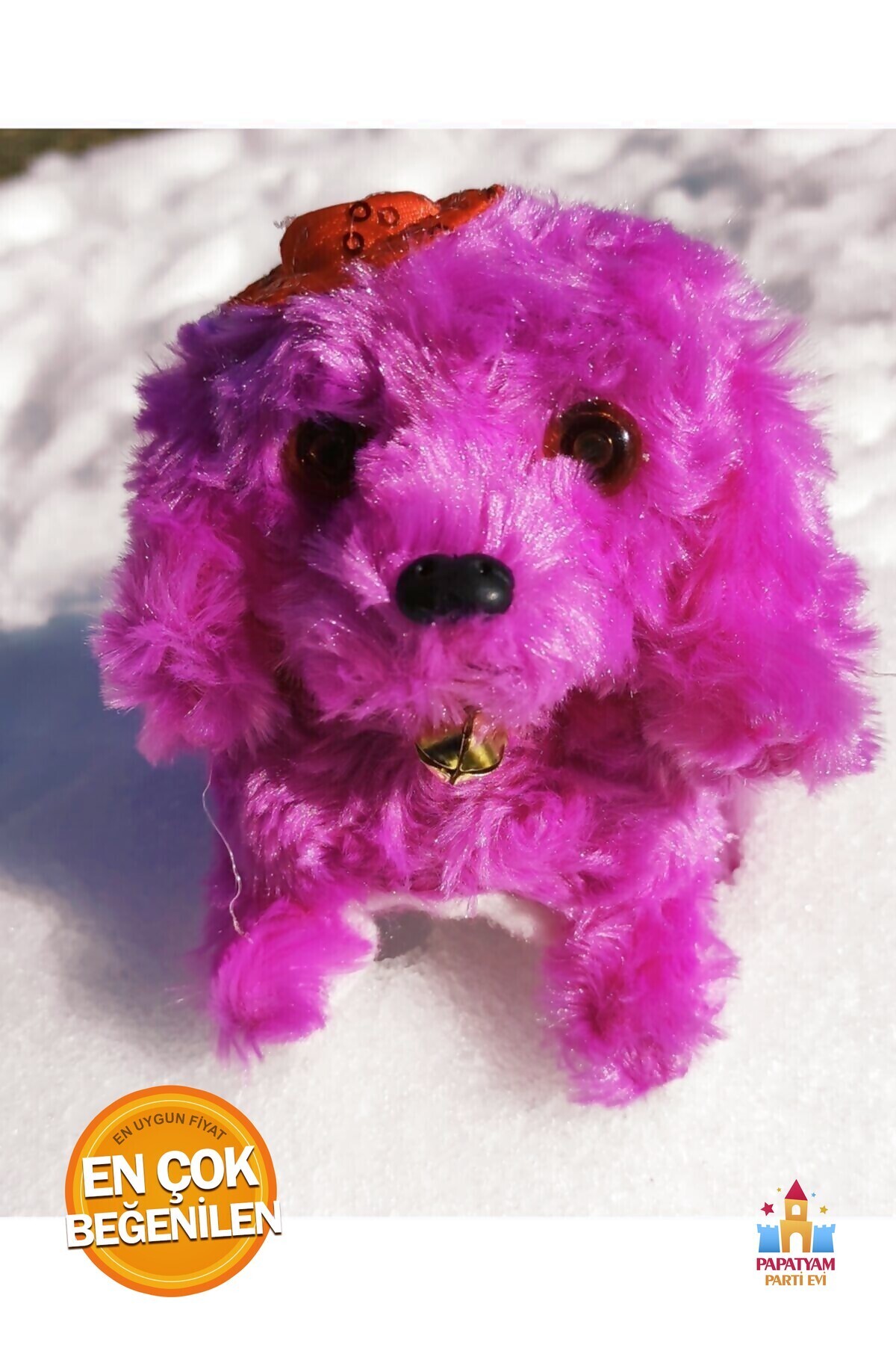 اسباب بازی های پشمی PURPLE BATTERY WALKING PARKING DOG PLASH سرگرم کننده برای بچه ها PapatyamPartiEvi
