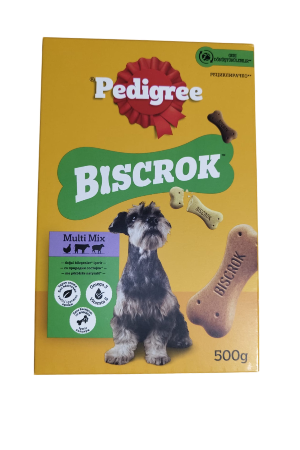 بیسکویت تشویقی سگ پدیگری Pedigree مدل Biscrok، ۵۰۰ گرم