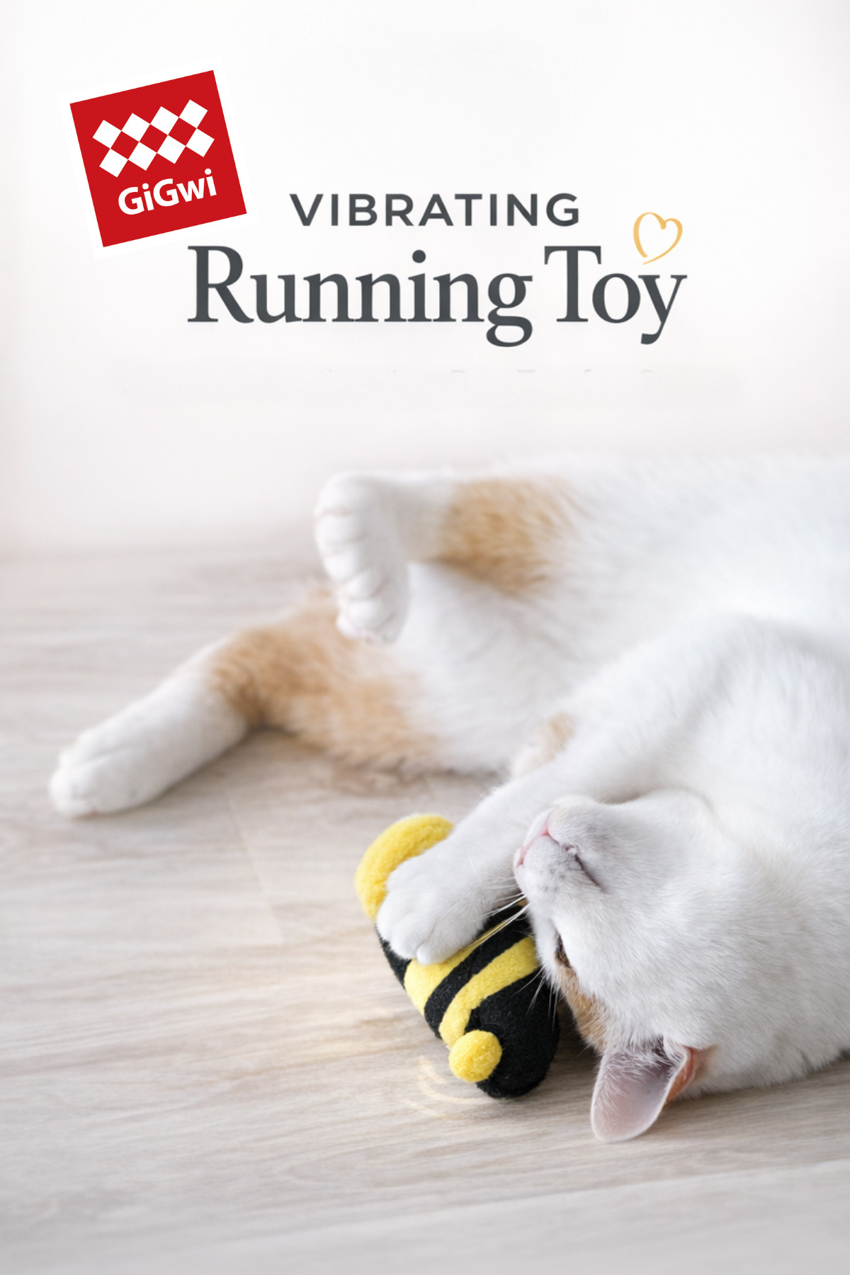 اسباب‌بازی گربه زنبور پولیشی جیگ‌وی GiGwi، سری Vibrating Running، مدل 5645 زرد