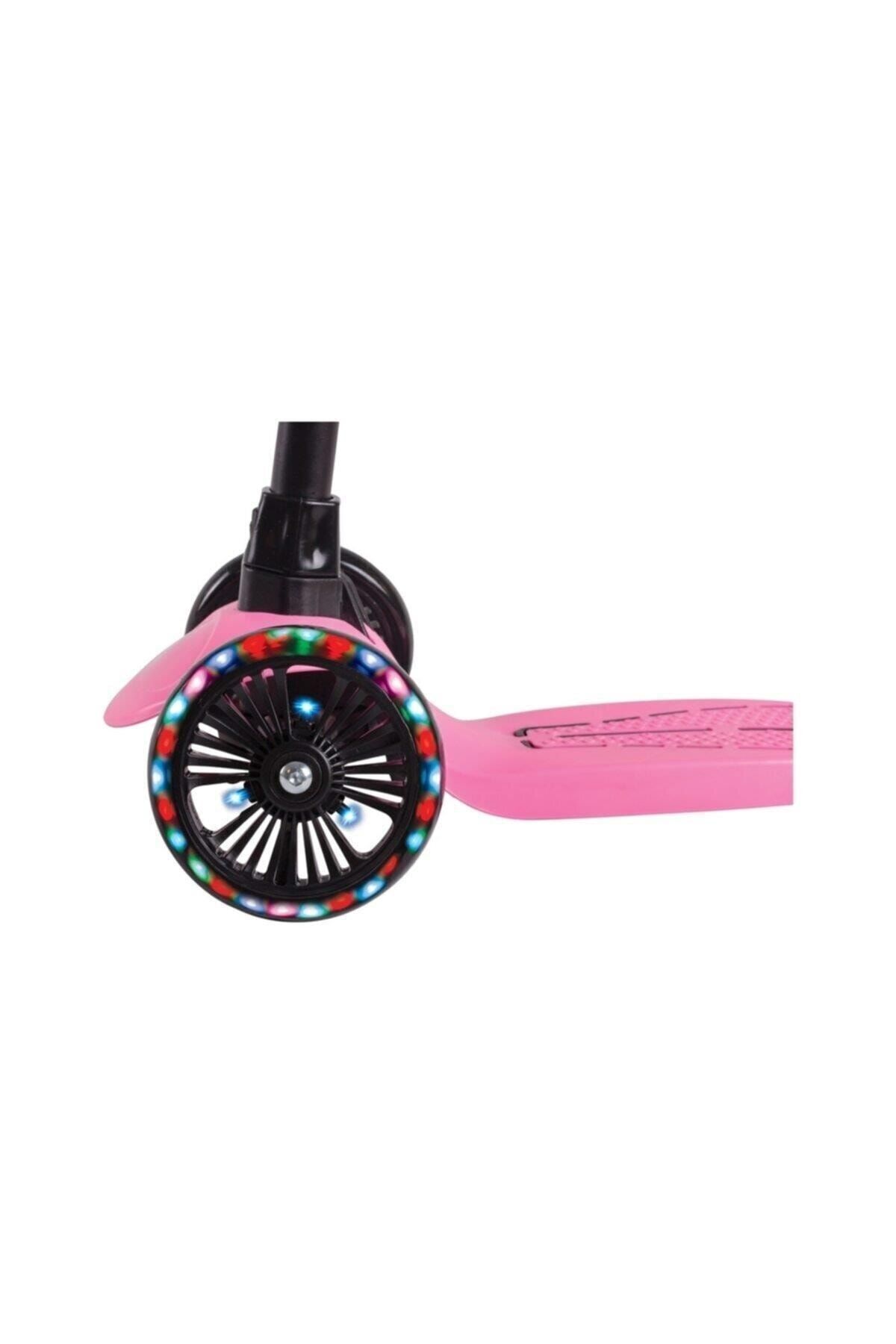 اسکوتر کودکان نور LED ست کامل اژدها صورتی Furkan Toys