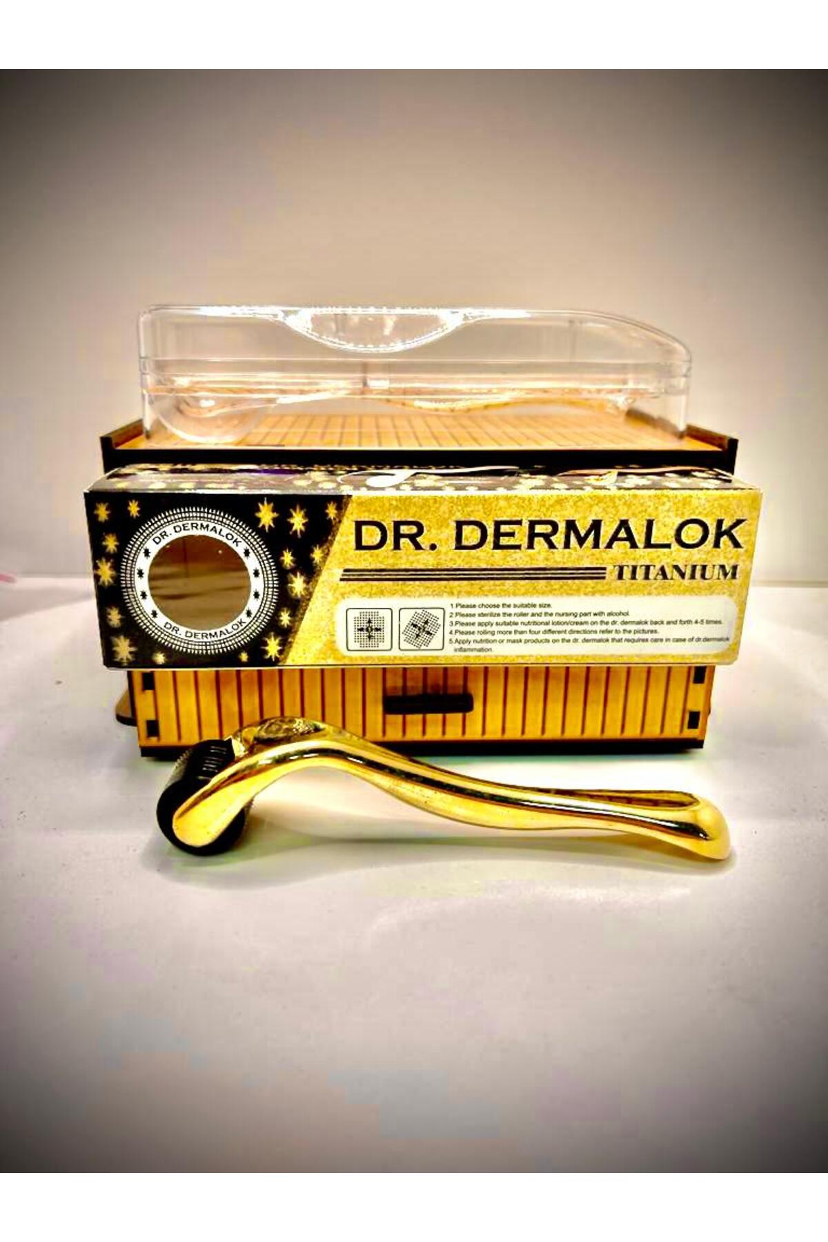 درمارولر حرفه‌ای طلایی مناسب برای سرم مو، ریش و ابرو 1mm Dr.Dermalok