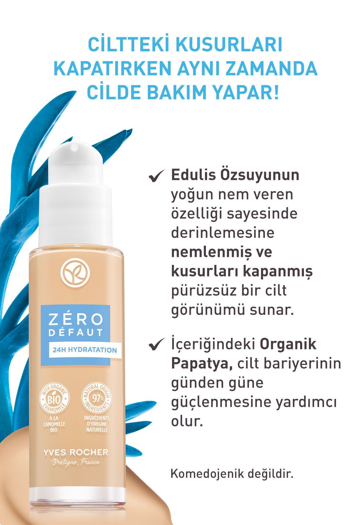 پایه آرایشی پوست کامل رنگ بژ 200 30 میلی لیتر ایوروشه Yves Rocher