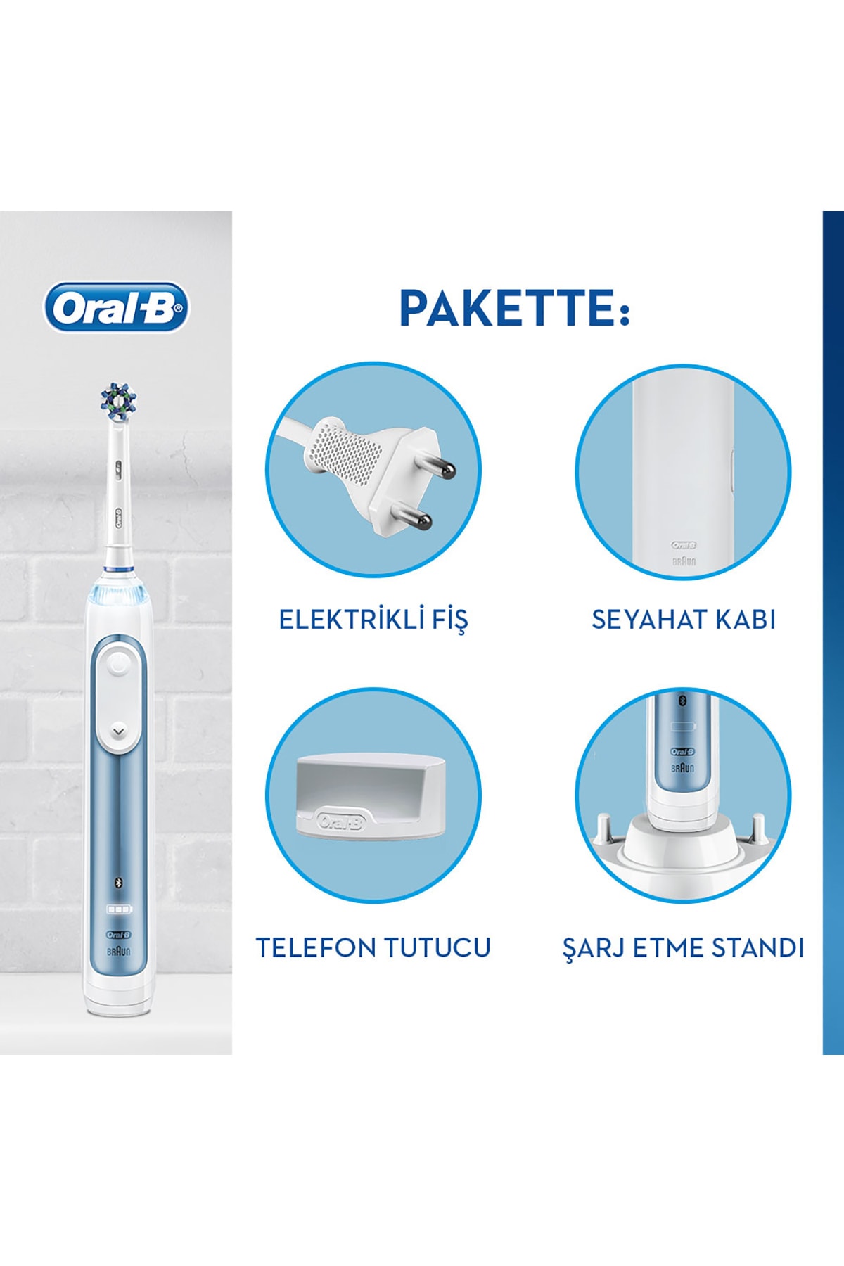 Oral-B مسواک برقی قابل شارژ 6000 هوشمند با حرکت متقاطع