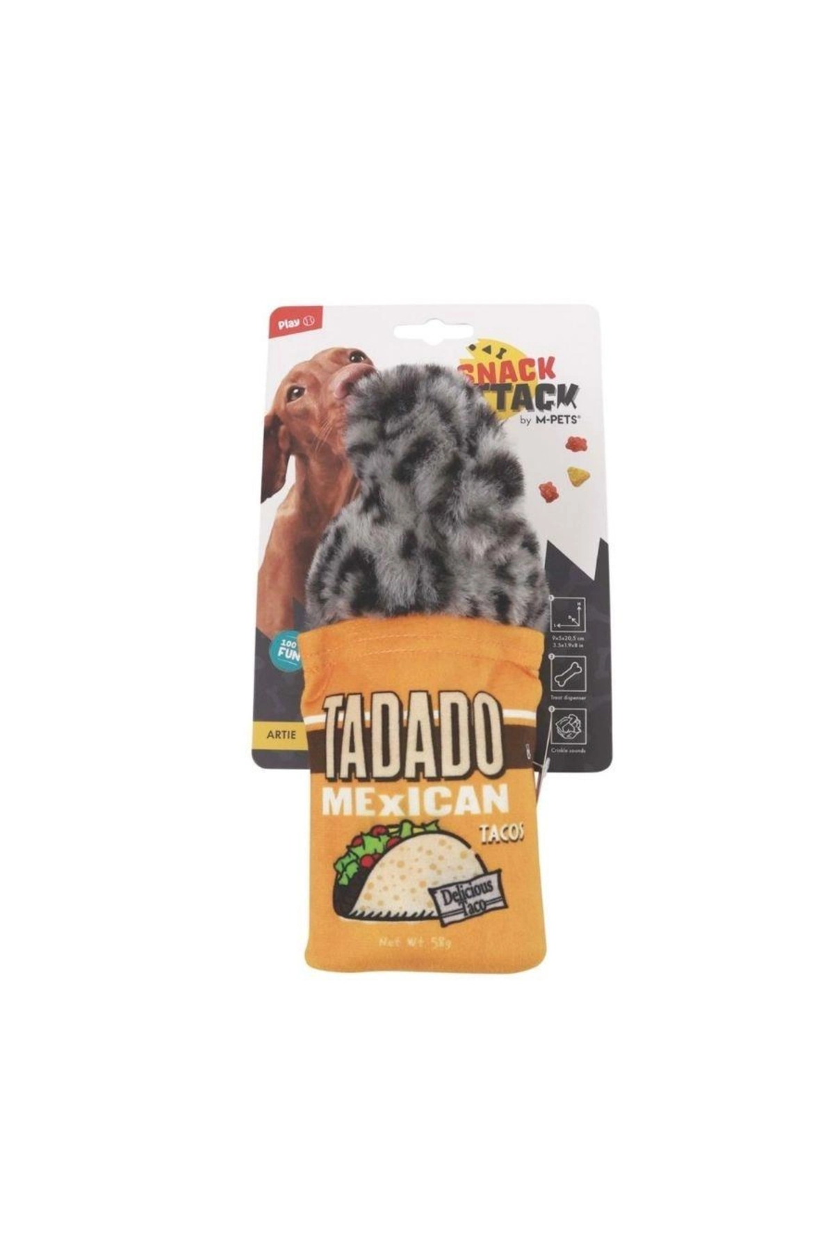اسباب‌بازی سگ جایزه‌خور Artie Snack Attack، ام‌پتس M-PETS، مدل P249S6454 چندرنگ