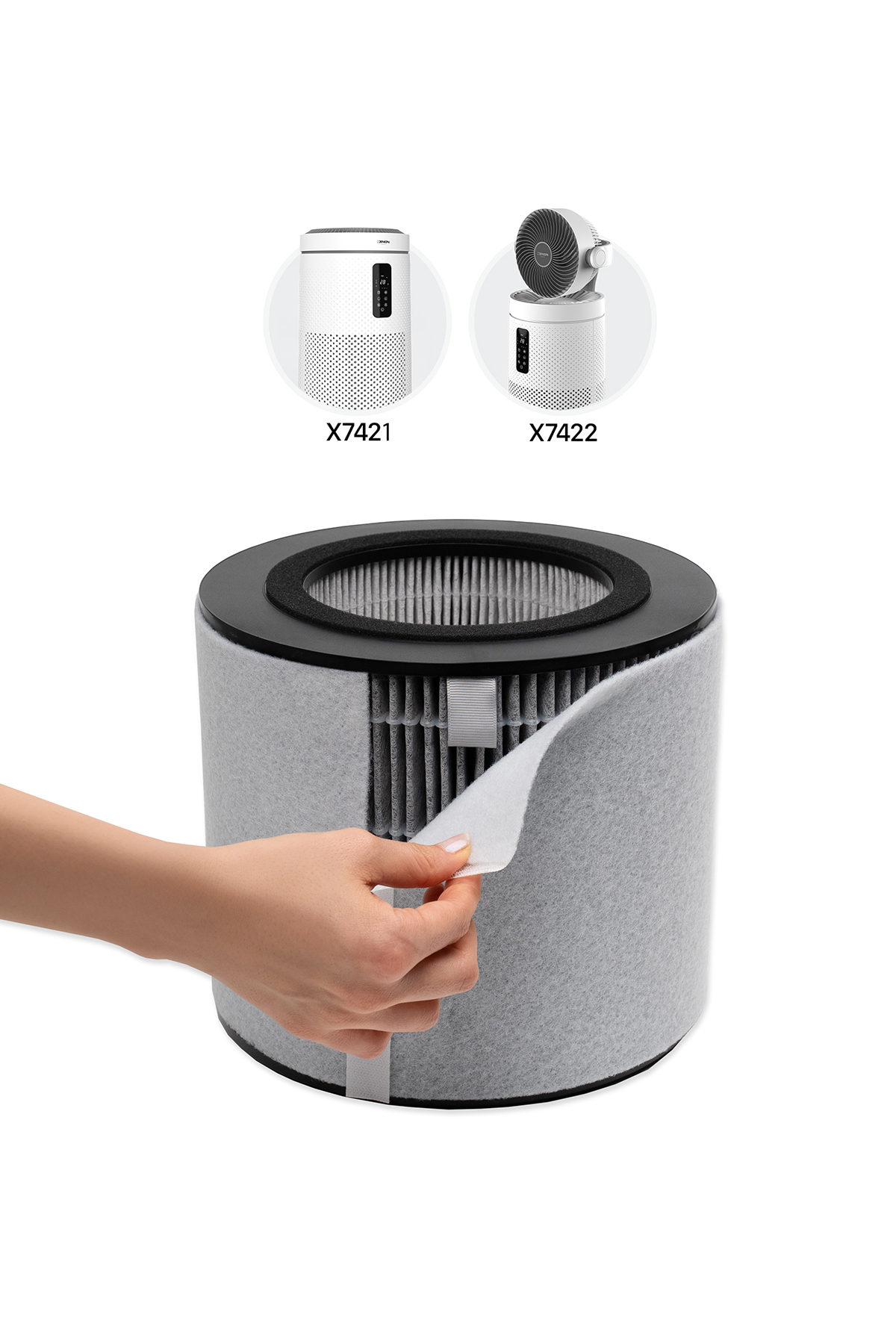 پیش‌فیلتر محافظ دستگاه تصفیه هوا زنون اسمارت Xenon Smart مدل X8784، سازگار با X7421 و X7422 خاکستری