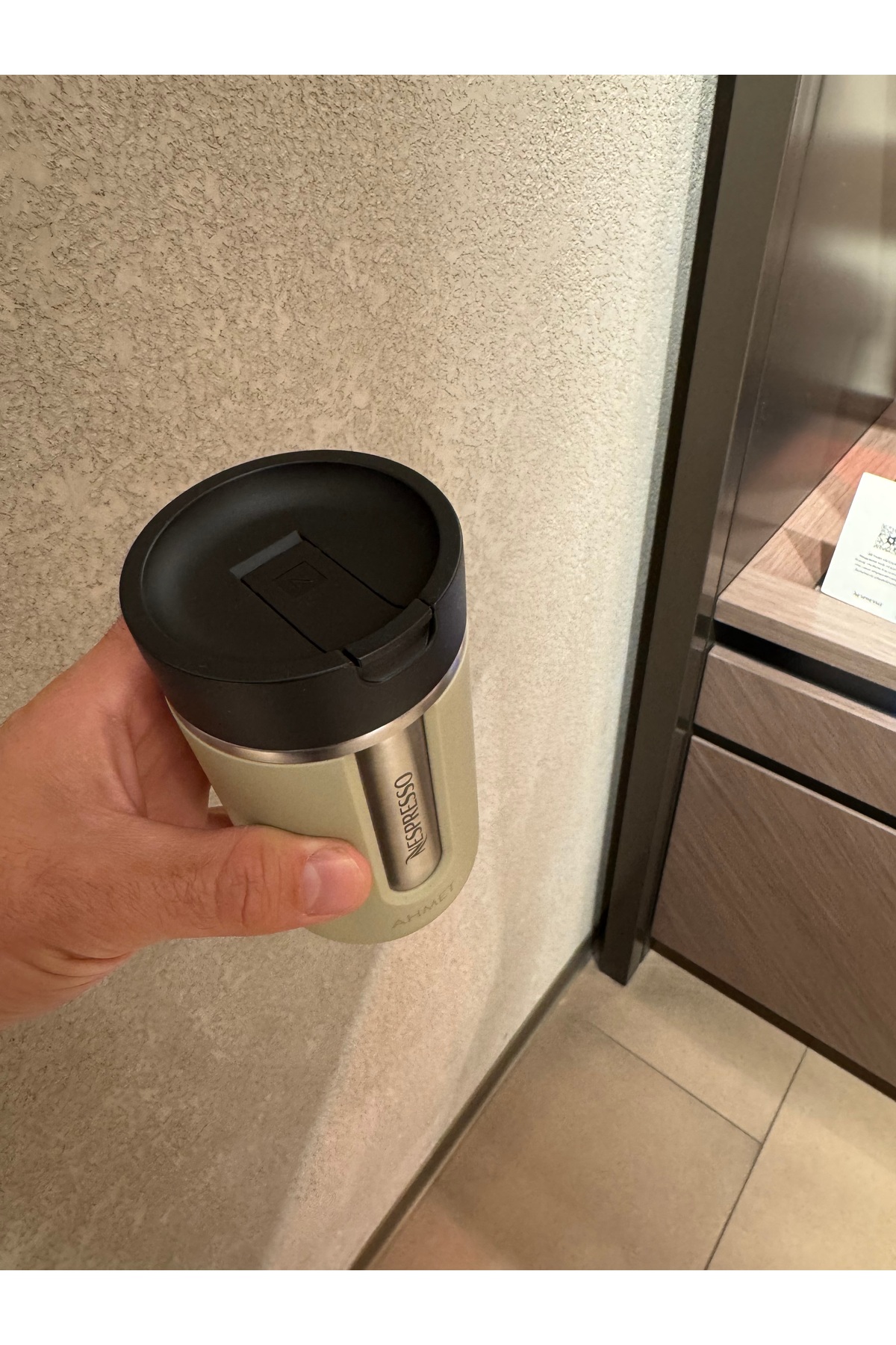 فلاسک قمقمه مسافرتی کوچک سبز مریم گلی 300 میلی لیتری اورجینال Nespresso