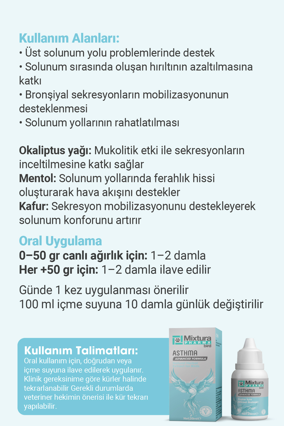 محصول سلامت پرندگان میکسچرا فارما Mixtura Pharma BİRD MT33000